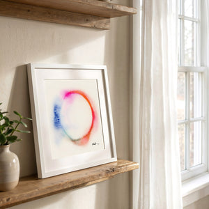 Circular in Pink and Blue Art Print