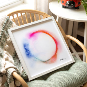Circular in Pink and Blue Art Print