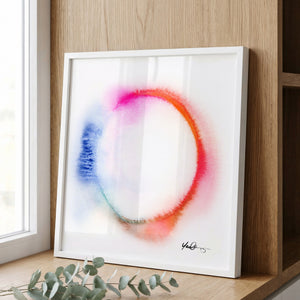 Circular in Pink and Blue Art Print