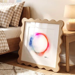 Circular in Pink and Blue Art Print