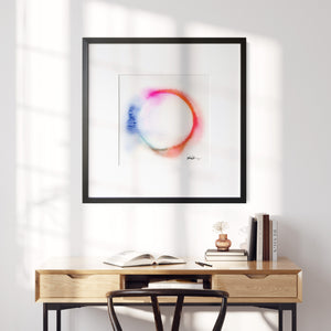 Circular in Pink and Blue Art Print