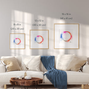 Circular in Pink and Blue Art Print