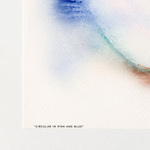 Circular in Pink and Blue Art Print