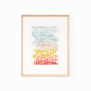 Color Shift in Teal Art Print