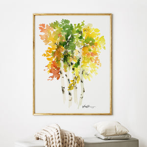 Autumn Birch Art Print