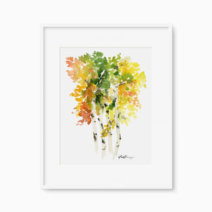 Autumn Birch Art Print