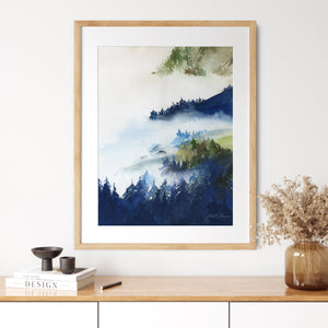 Forest in Indigo Art Print