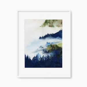 Forest in Indigo Art Print