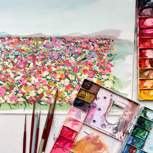 Wildflower Meadow Symphony Art Print
