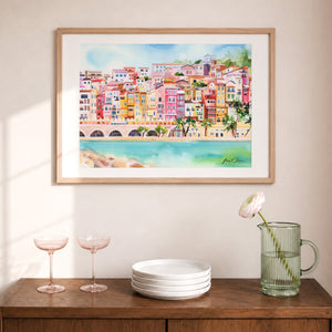 Menton, France Art Print