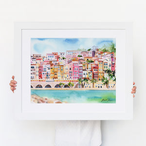 Menton, France Art Print
