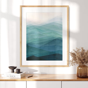 Mist Range Art Print