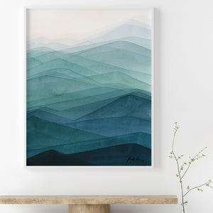 Mist Range Art Print
