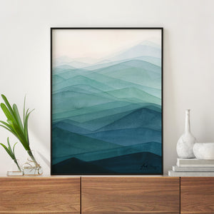 Mist Range Art Print