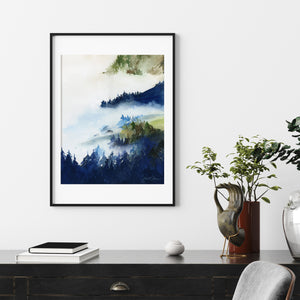 Forest in Indigo Art Print