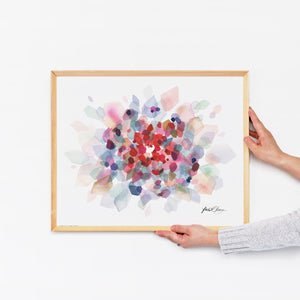 Nebula in Crimson Art Print