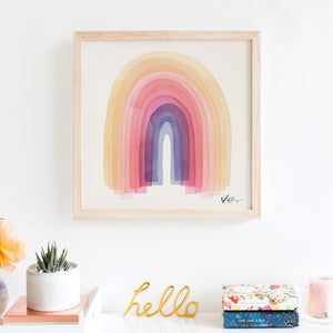 Rainbow in Peach Art Print