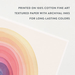 Rainbow in Peach Art Print