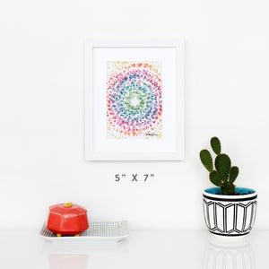 Swirl in Rainbow No. 1 Art Print