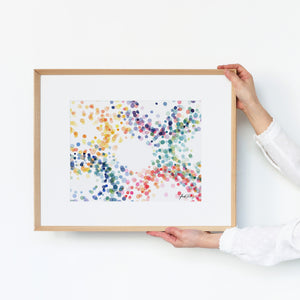Swirl in Rainbow No. 2 Art Print