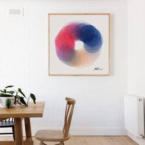 Rotation in Cobalt Art Print