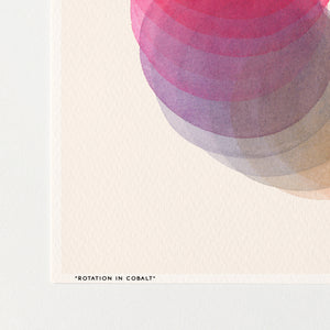 Rotation in Cobalt Art Print