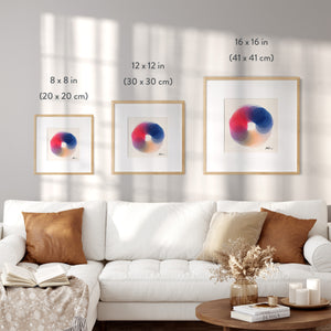 Rotation in Cobalt Art Print