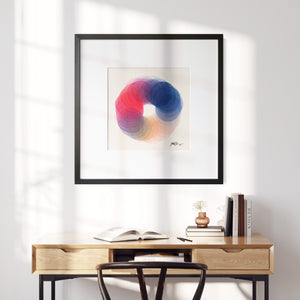 Rotation in Cobalt Art Print