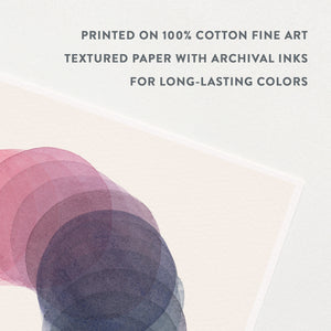Rotation in Plum Art Print