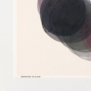 Rotation in Plum Art Print