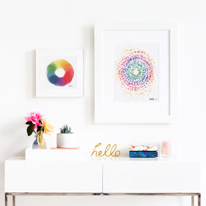 Rotation in Rainbow Art Print