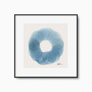 Rotation in Sky Blue Art Print