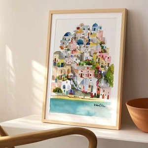 Santorini, Greece Art Print