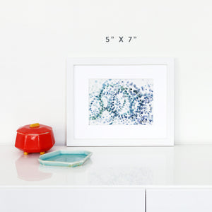 Swirl in Aqua Art Print