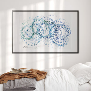 Swirl in Aqua Art Print