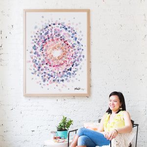Swirl in Fuchsia Art Print