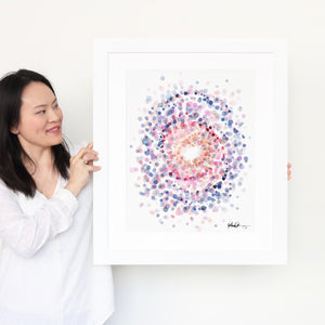 Swirl in Fuchsia Art Print