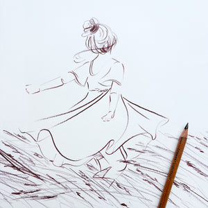 Swirling Girl No. 1 Art Print