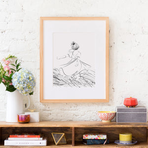 Swirling Girl No. 1 Art Print