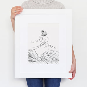 Swirling Girl No. 1 Art Print