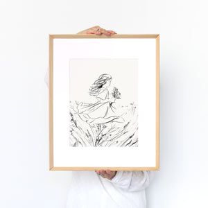 Swirling Girl No. 2 Art Print