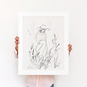 Woman in Grass No. 1 Art Print