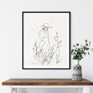 Woman in Grass No. 1 Art Print